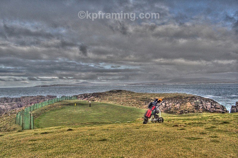 5 th hole cruit looking towards Inishfree and Gola islands - pictures of cruit island golf course caves beaches and owey&Arranmore Island)