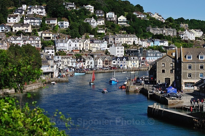 Boats head out to sea on Looe Lugger Regatta Day copy