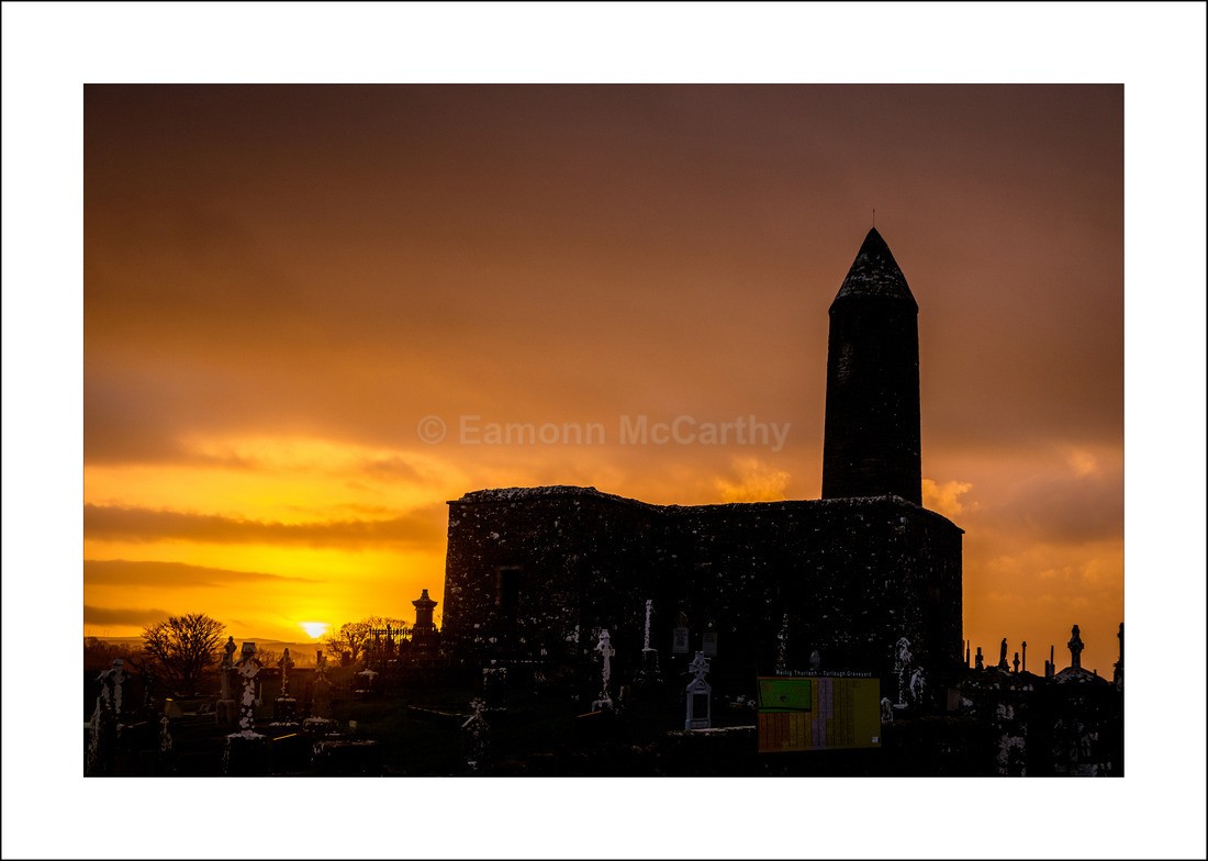 Sunset at Turlough - Abbeys , Churches and Castles