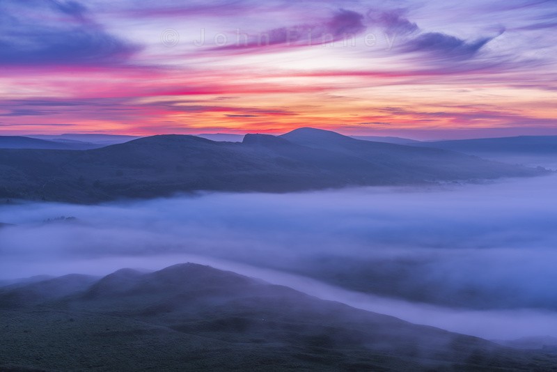 Spring sunrise over Little Mam Tor - Peak District & surrounding area