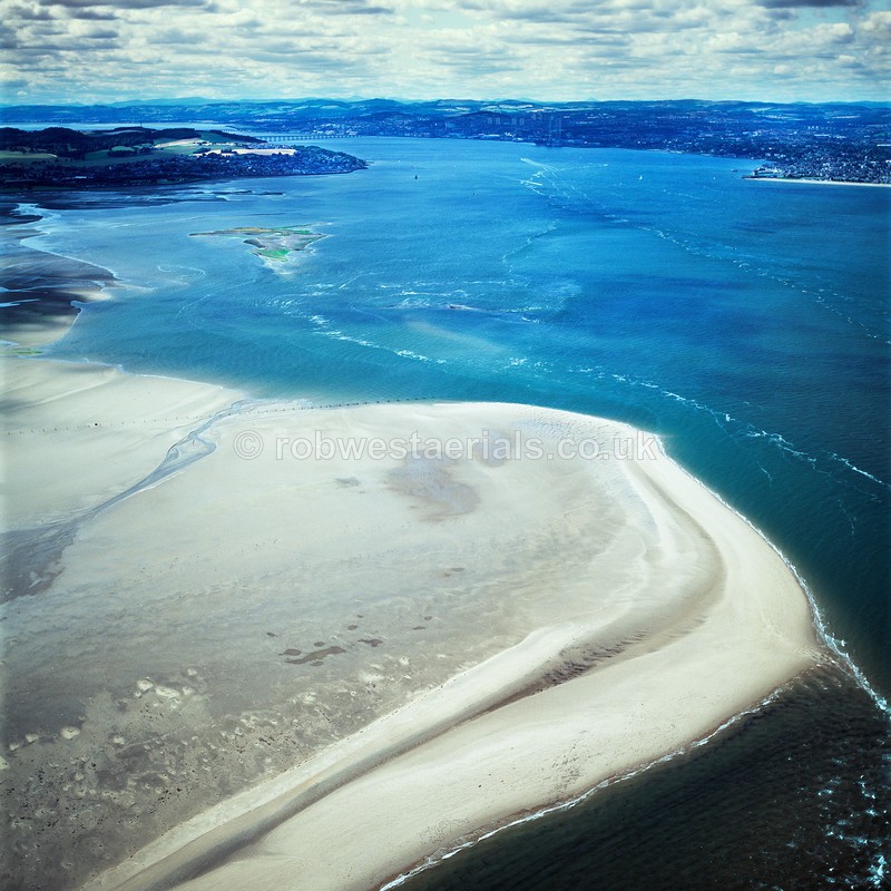 aerial pictures of Scotland east coast coastline at the River Tay