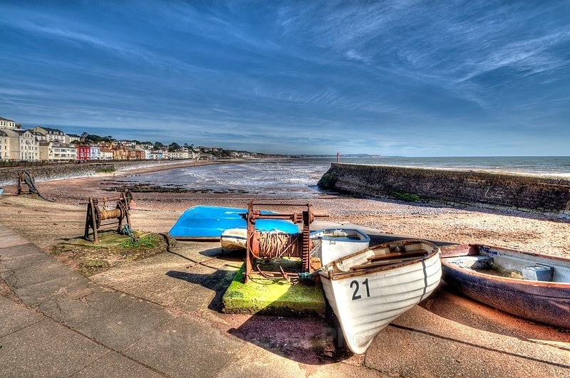 Boat Cove and Old boat Winches - Dawlish (mainly black swans)
