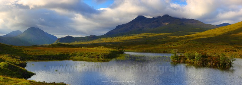 Loch Nan Eilean with red and black Cuillins in background. - Scotland