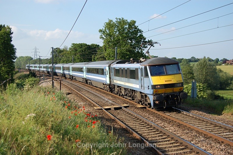 11.6.10 90004 17.00 Norwich - London Liverpool St, Banstead - Elsewhere on the network