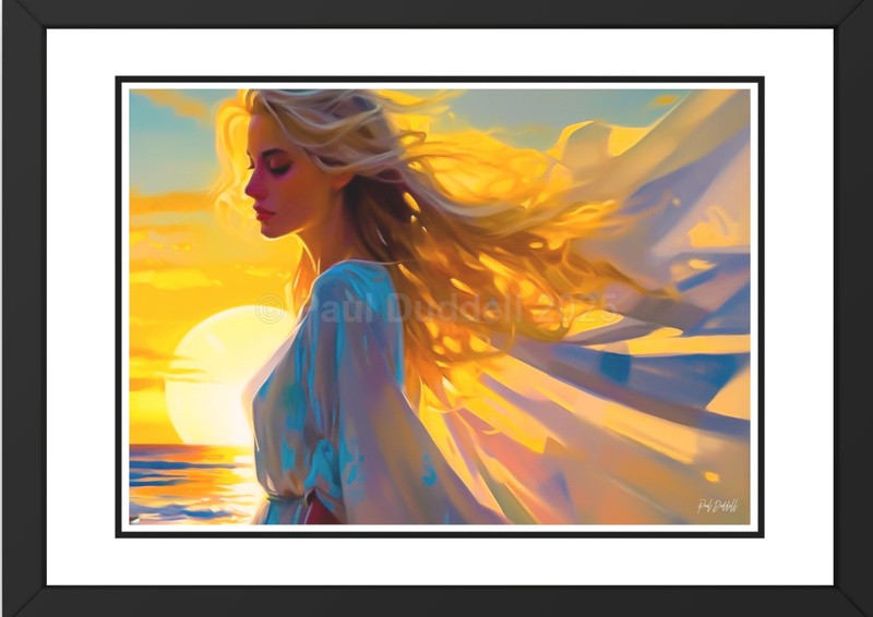 Love on Location, Bride on The Beach Paintings by Paul Duddell, Whispers & Strokes - Artist, Painter, and Photographer