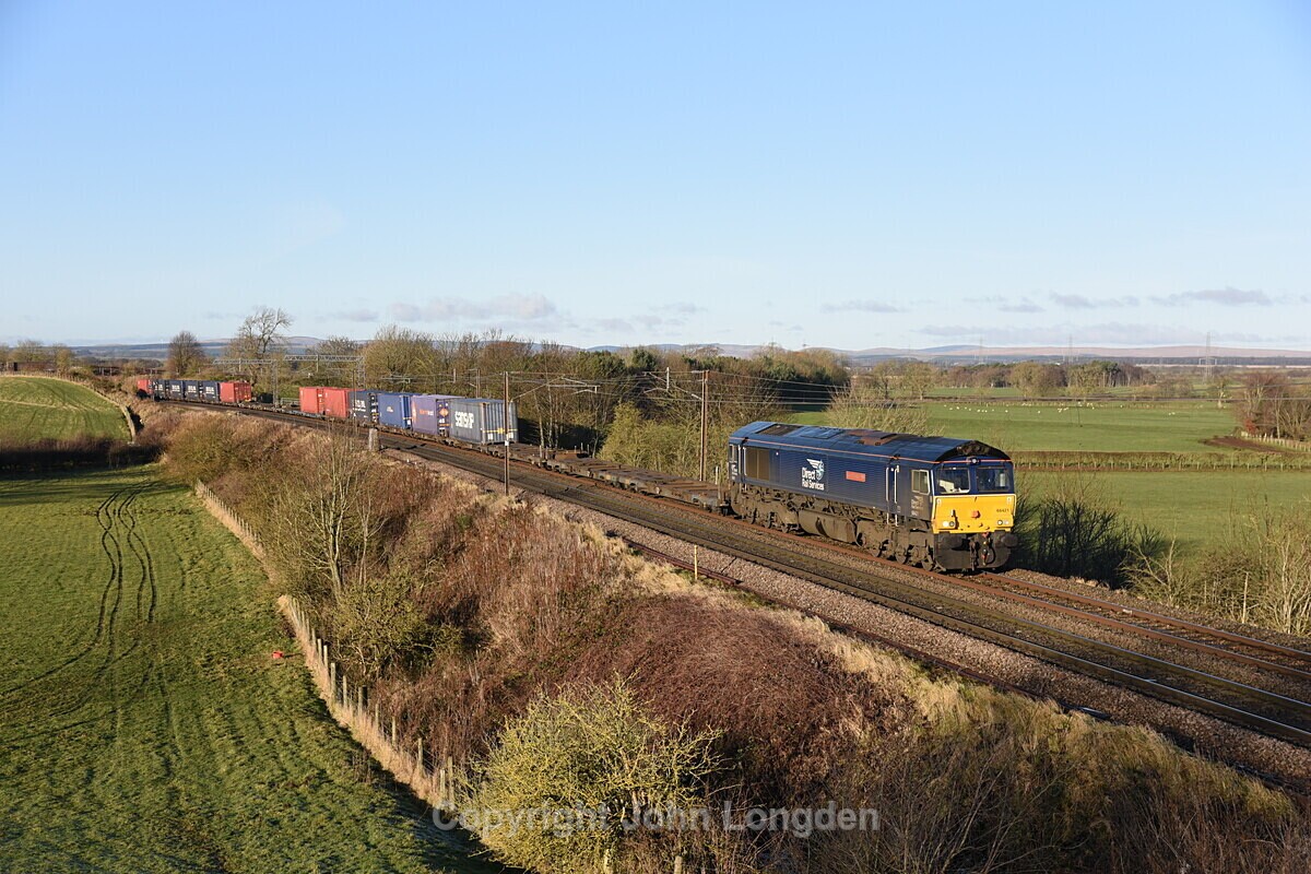 JL - 30.11.19 66421 4Z41 Grangemouth Docks - Daventry, Springfield - West Coast Main Line (north to south)