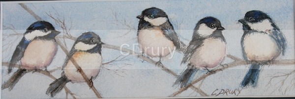 Chick-a-dee-dee-dee - Watercolor