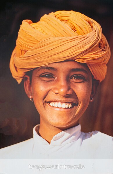 Boy smiling with turban India - India