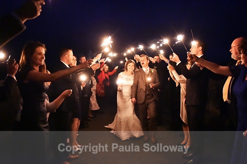 Red Lion Burnsall sparklers - Wedding Portfolio