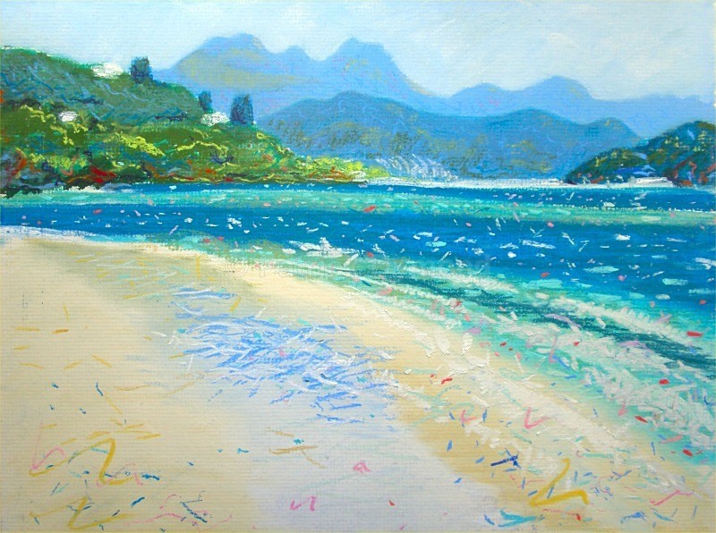 Snowdonia from Borth y Gest Beach - Wales - Coast and Mountain