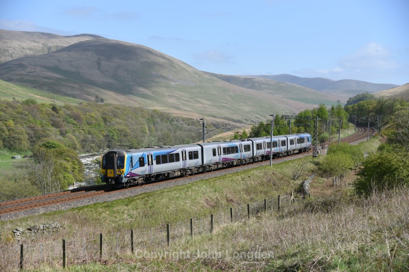 JL - 8.5.17 350408 1S66 1400 Man Airport - Edinburgh, Lune Gorge - West Coast Main Line (north to south)
