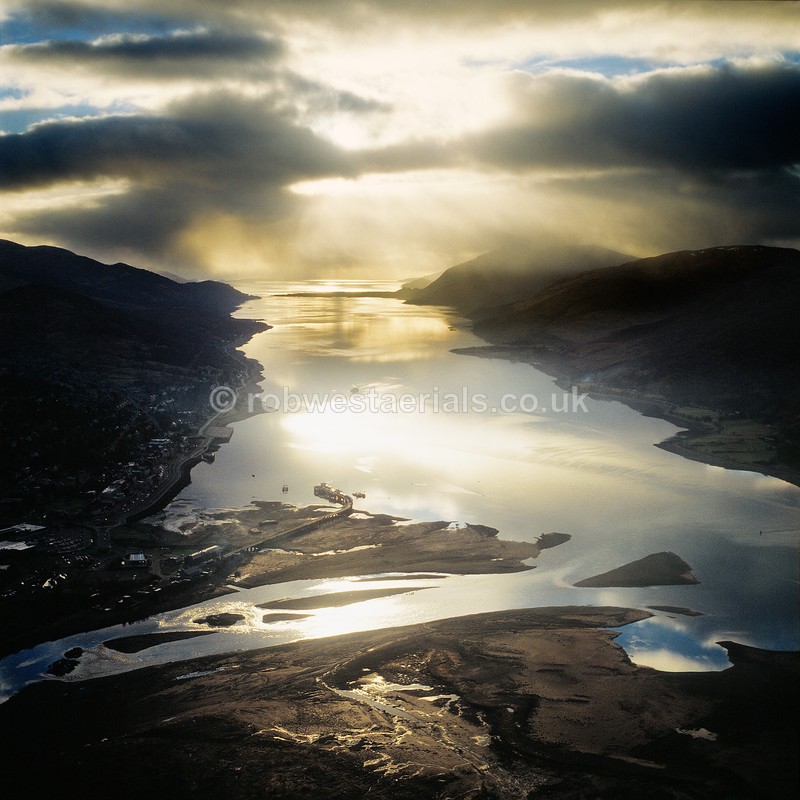 Fort William and Loch Linnhe in Scotland