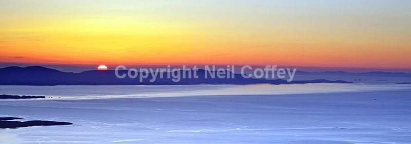 Hebridean sunset from Beinn Alligin, Highland - Panoramic format