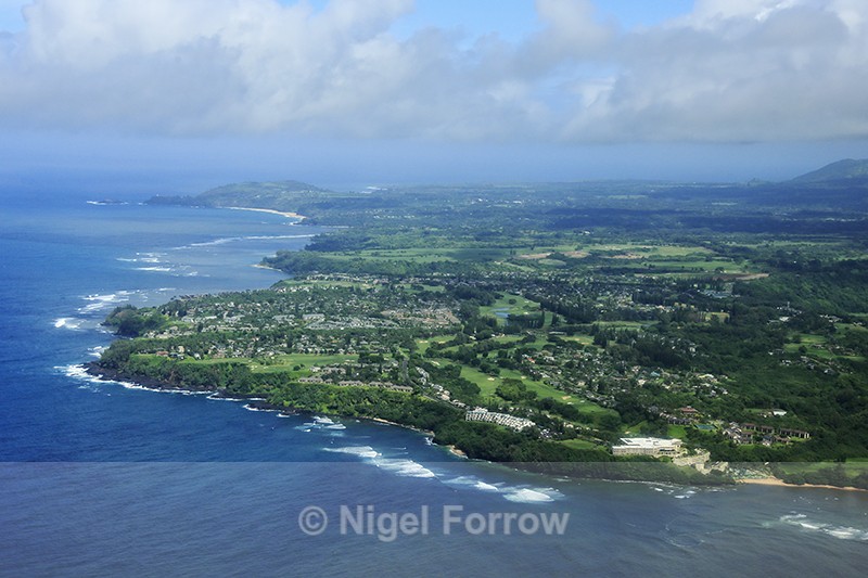 Aerial view of Princeville, Kauai - Hawaiian Islands, USA