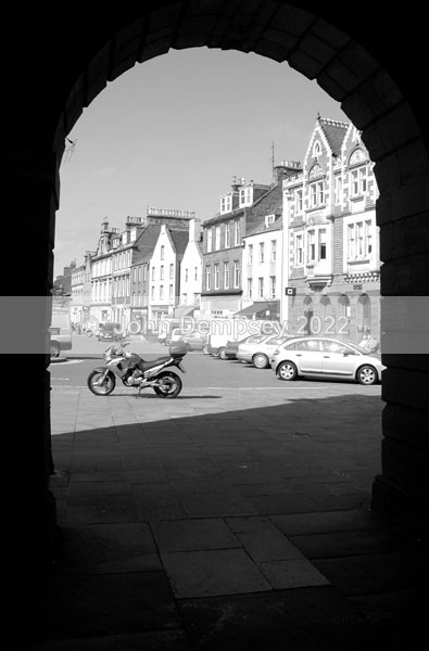Looking Through the Archway - B&W