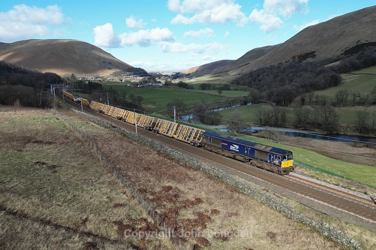 JL - 7.3.23 66421 6X05 Carlisle - Crewe, Dillicar Common - West Coast Main Line (north to south)