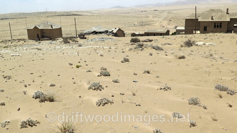 Namibia Ludertitz Kolmanskop view and desert floor - Namibia, Southern Africa