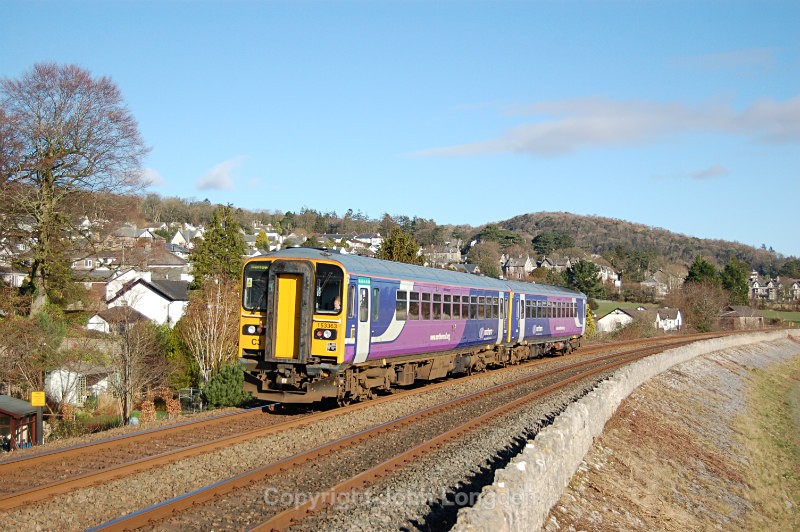 JL - 15.2.16 153363 2C52 10.09 Barrow - Lancaster, Cart Lane - Cumbrian Coast (north to south)